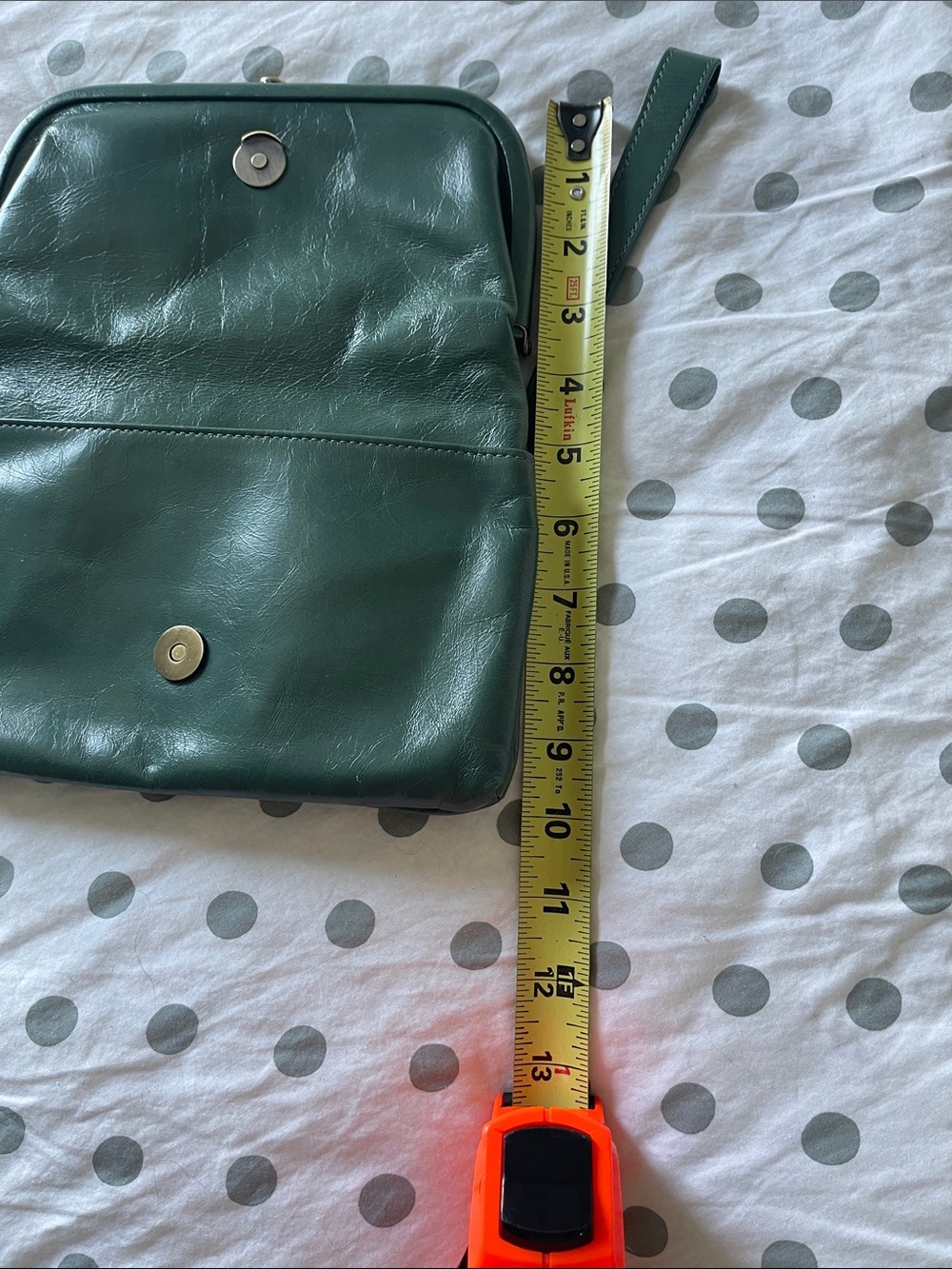 HOBO Dark Green Leather Wristlet Clutch - Picture 3 of 5